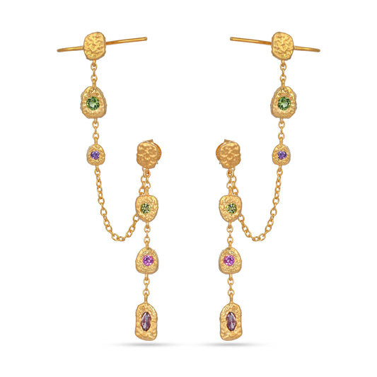 Marked Link Earrings