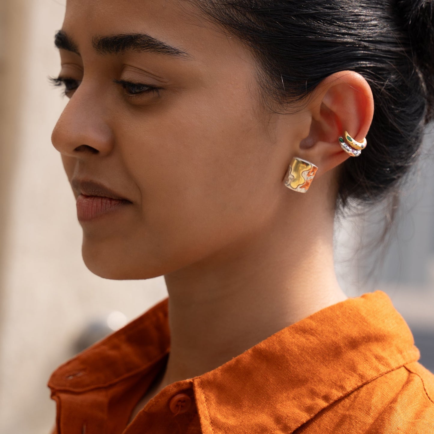 Molten Slab Earrings