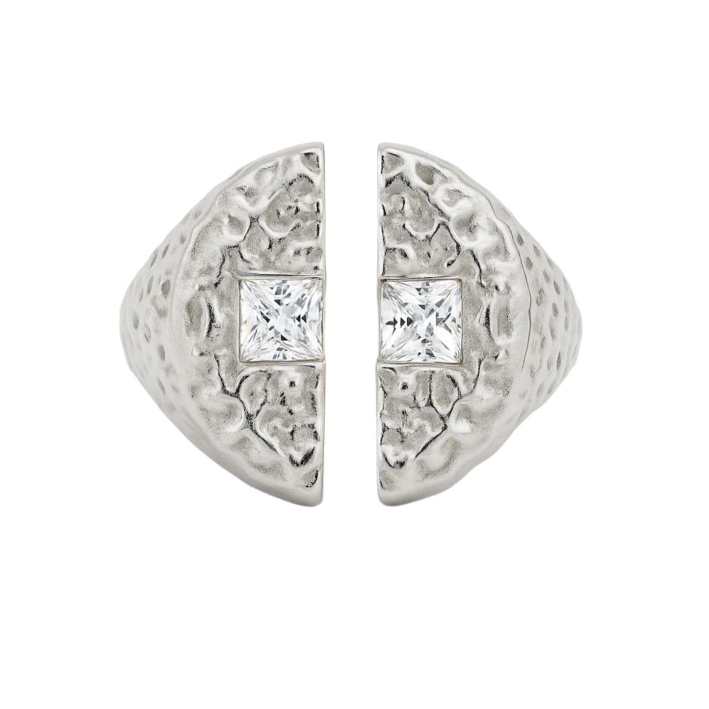 Split Signet Ring - Oxidised
