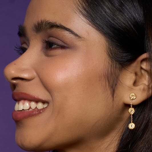 Dash & Dot Long Drop Earrings