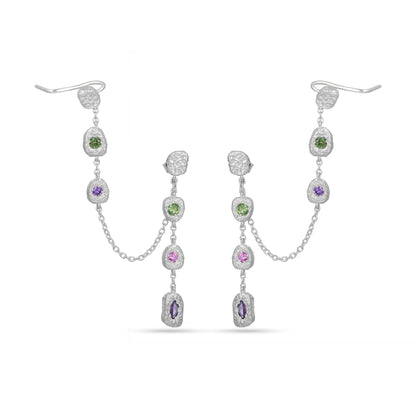 Marked Link Earrings