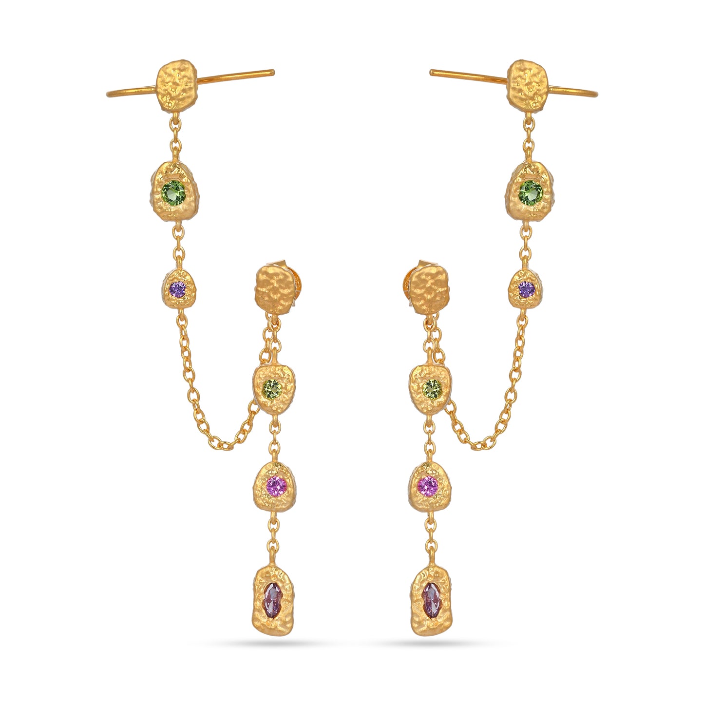 Marked Link Earrings