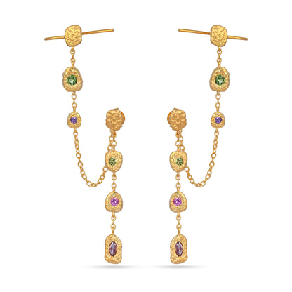 Marked Link Earrings