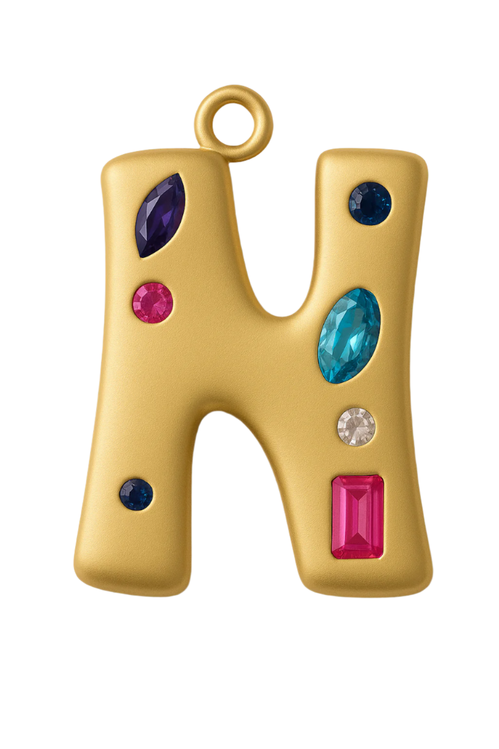 N Matte Gold Pendant