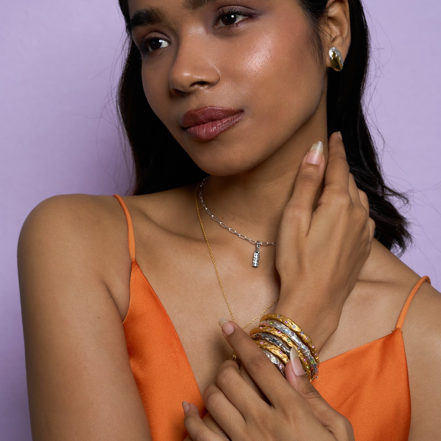 Molten Oval Studs