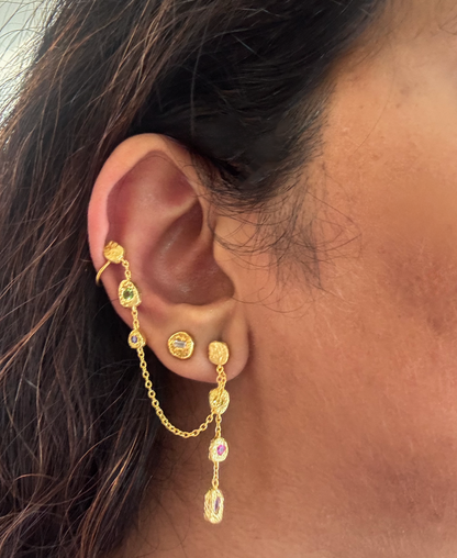 Marked Link Earrings