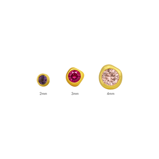 Marked Asymmetric Studs - Pink