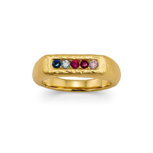 Melt Line Marked Ring - Gold